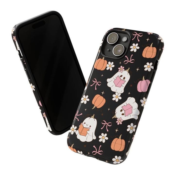 Cute Ghost Phone Case | Fall Aesthetic, Halloween Gift, Phone Accessories, Spooky Decor, Book Lover