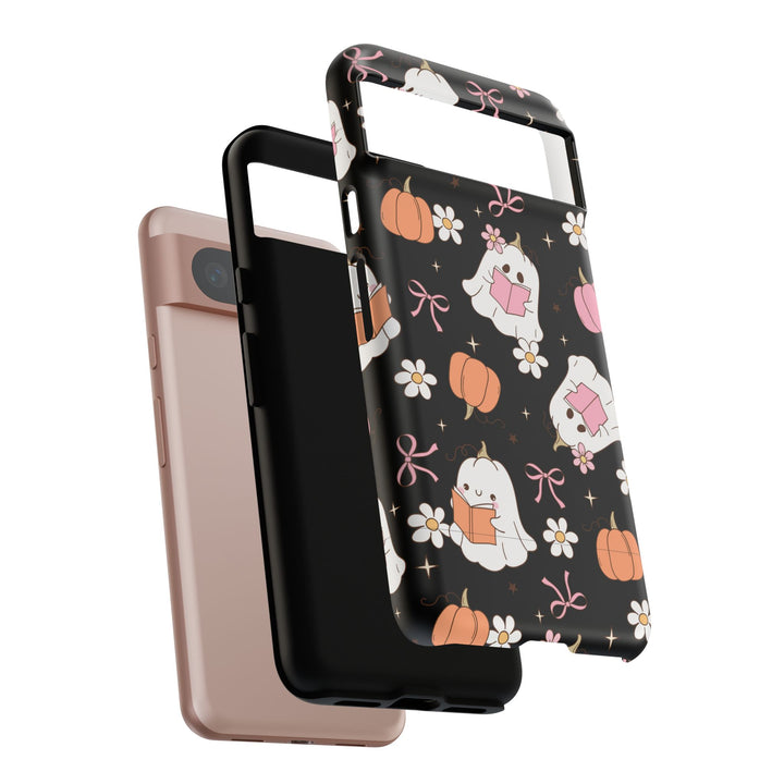 Cute Ghost Phone Case | Fall Aesthetic, Halloween Gift, Phone Accessories, Spooky Decor, Book Lover