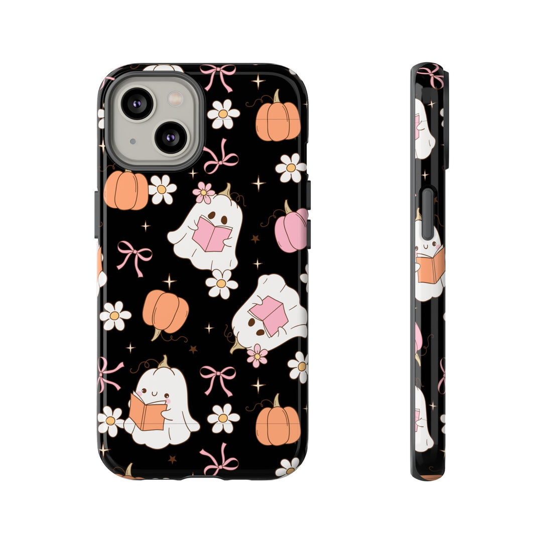 Cute Ghost Phone Case | Fall Aesthetic, Halloween Gift, Phone Accessories, Spooky Decor, Book Lover
