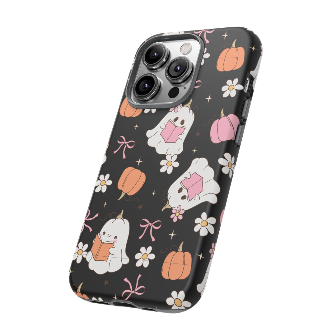 Cute Ghost Phone Case | Fall Aesthetic, Halloween Gift, Phone Accessories, Spooky Decor, Book Lover