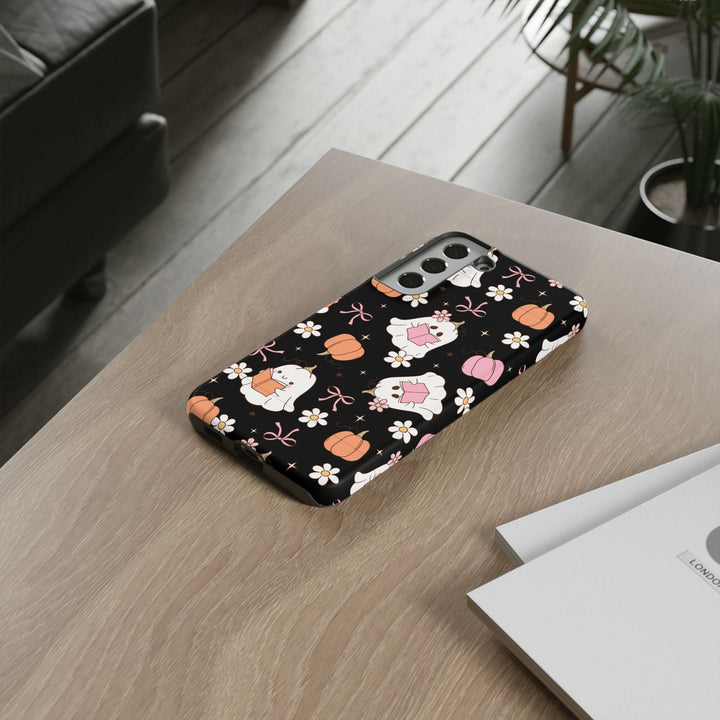 Cute Ghost Phone Case | Fall Aesthetic, Halloween Gift, Phone Accessories, Spooky Decor, Book Lover