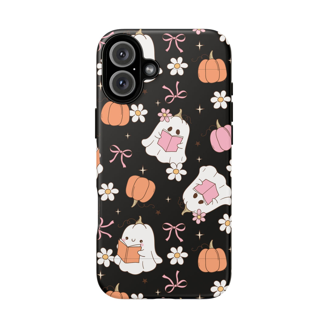 Cute Ghost Phone Case | Fall Aesthetic, Halloween Gift, Phone Accessories, Spooky Decor, Book Lover
