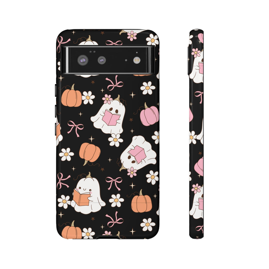 Cute Ghost Phone Case | Fall Aesthetic, Halloween Gift, Phone Accessories, Spooky Decor, Book Lover
