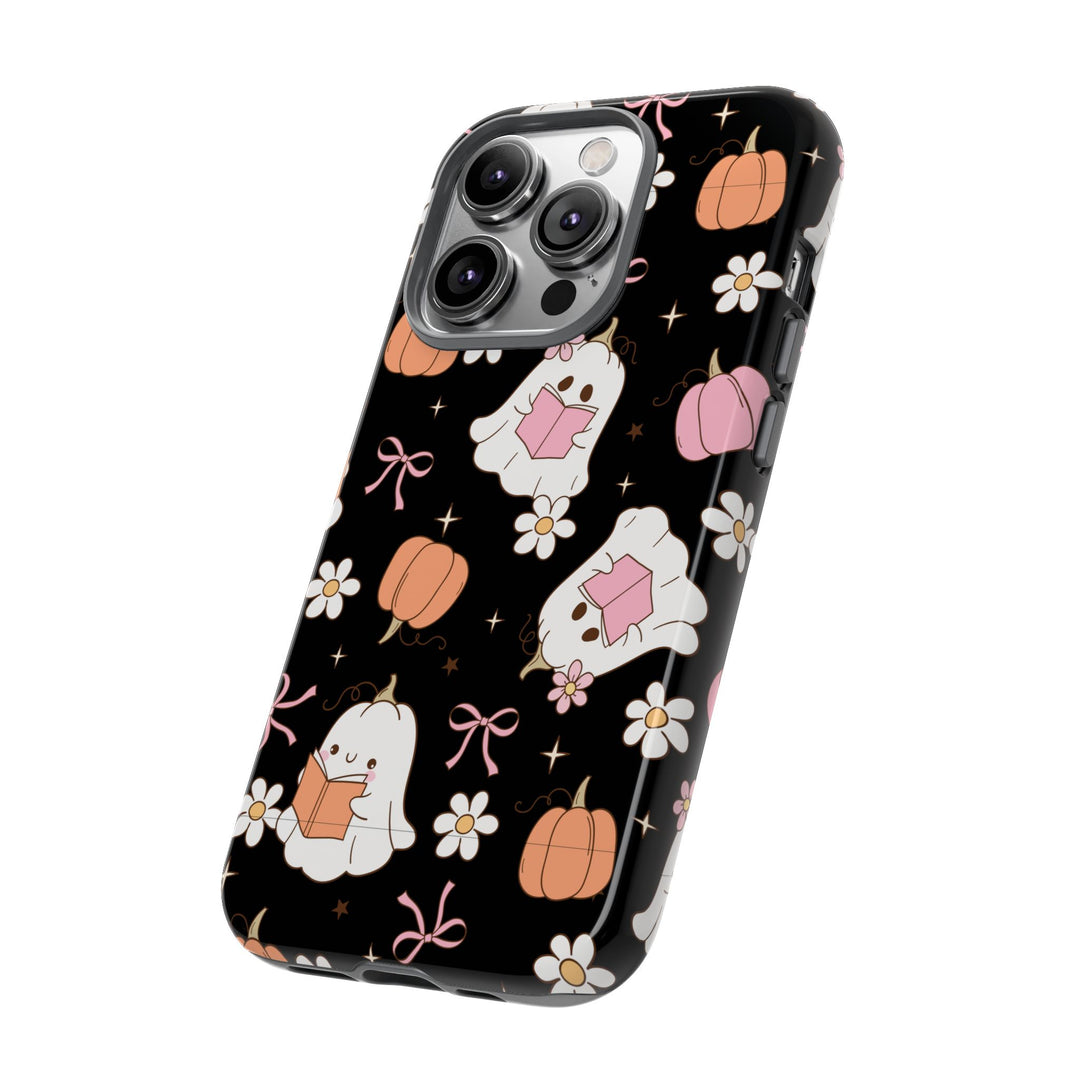 Cute Ghost Phone Case | Fall Aesthetic, Halloween Gift, Phone Accessories, Spooky Decor, Book Lover