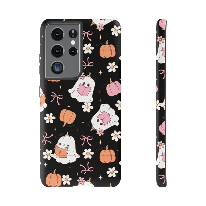 Cute Ghost Phone Case | Fall Aesthetic, Halloween Gift, Phone Accessories, Spooky Decor, Book Lover