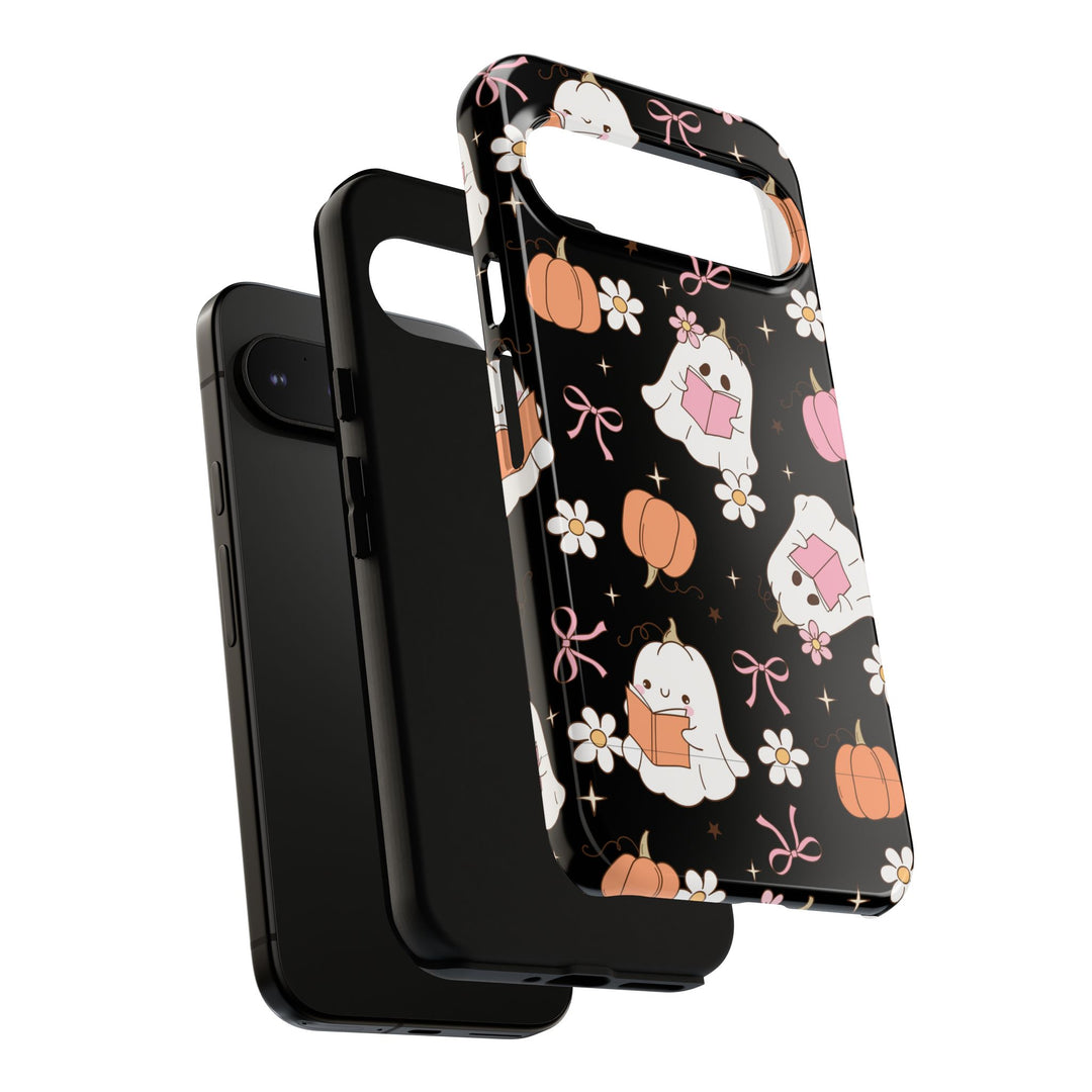 Cute Ghost Phone Case | Fall Aesthetic, Halloween Gift, Phone Accessories, Spooky Decor, Book Lover