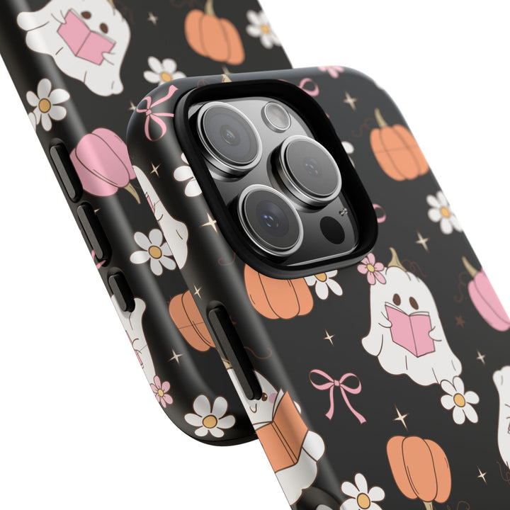 Cute Ghost Phone Case | Fall Aesthetic, Halloween Gift, Phone Accessories, Spooky Decor, Book Lover