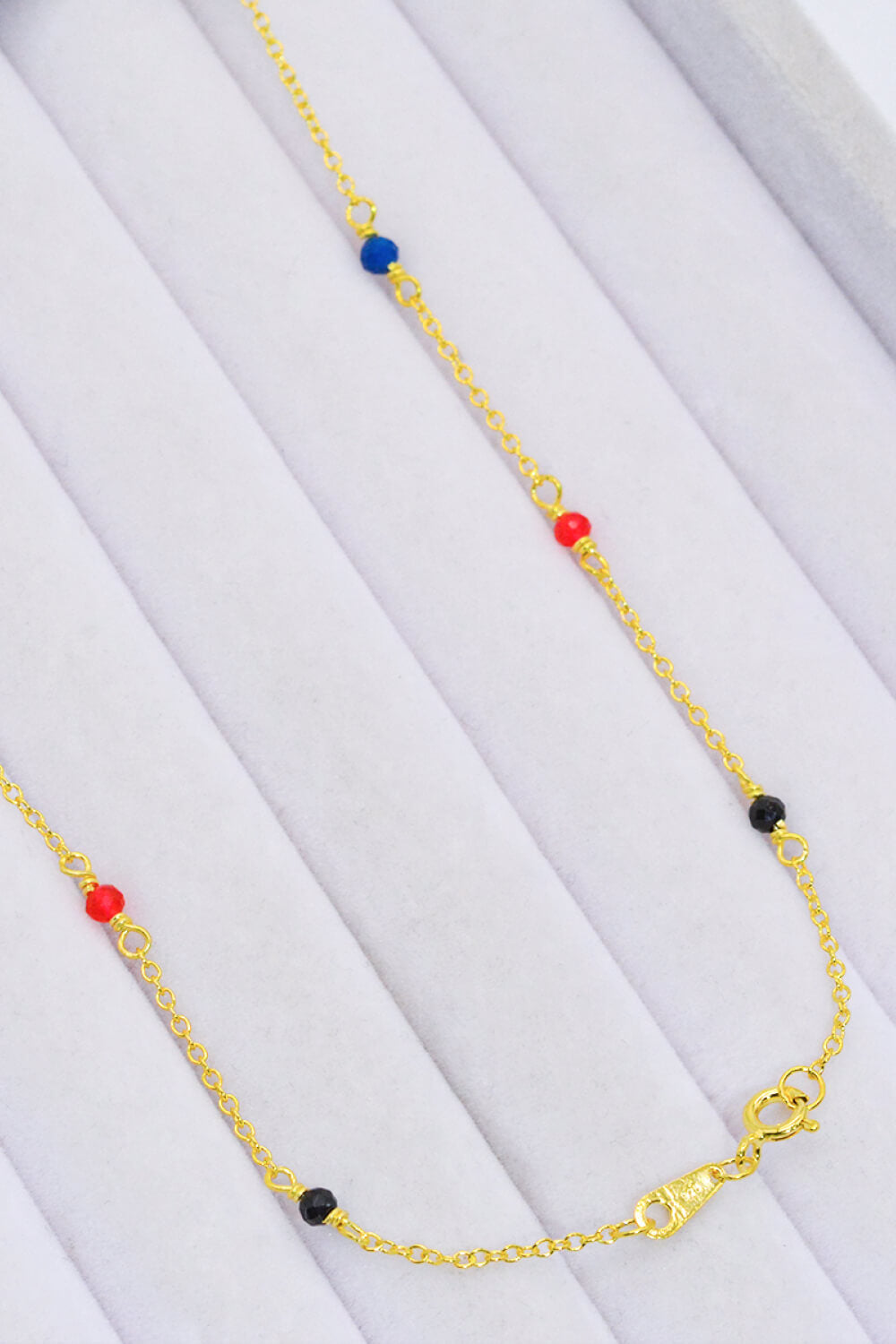 18K Gold-Plated Multicolored Bead Necklace-Ever Joy