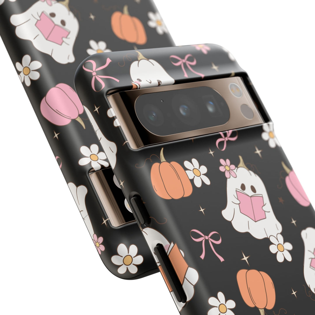Cute Ghost Phone Case | Fall Aesthetic, Halloween Gift, Phone Accessories, Spooky Decor, Book Lover