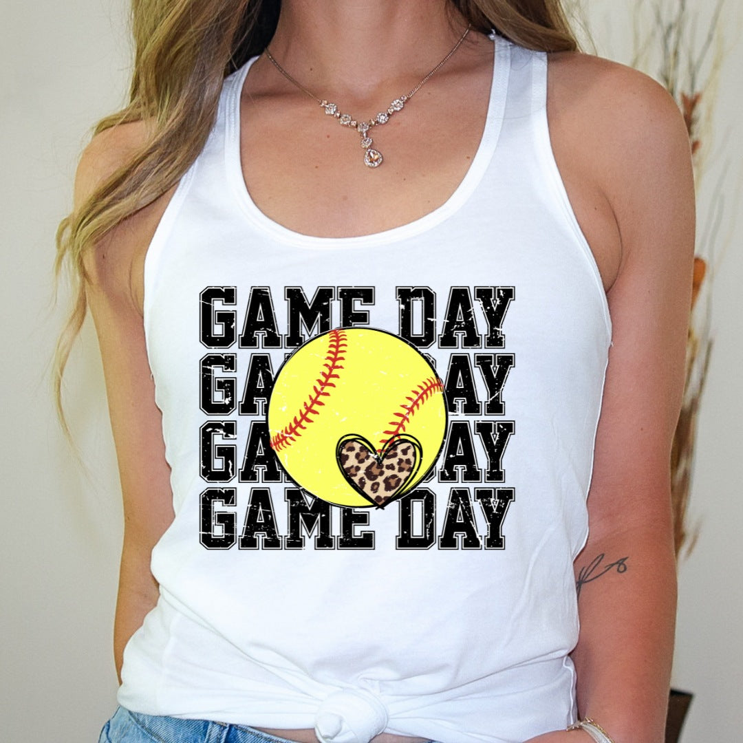 Tank - Softball Game Day Racerback Tank