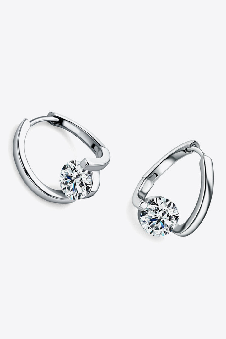 2 Carat Moissanite 925 Sterling Silver Heart Earrings-Ever Joy