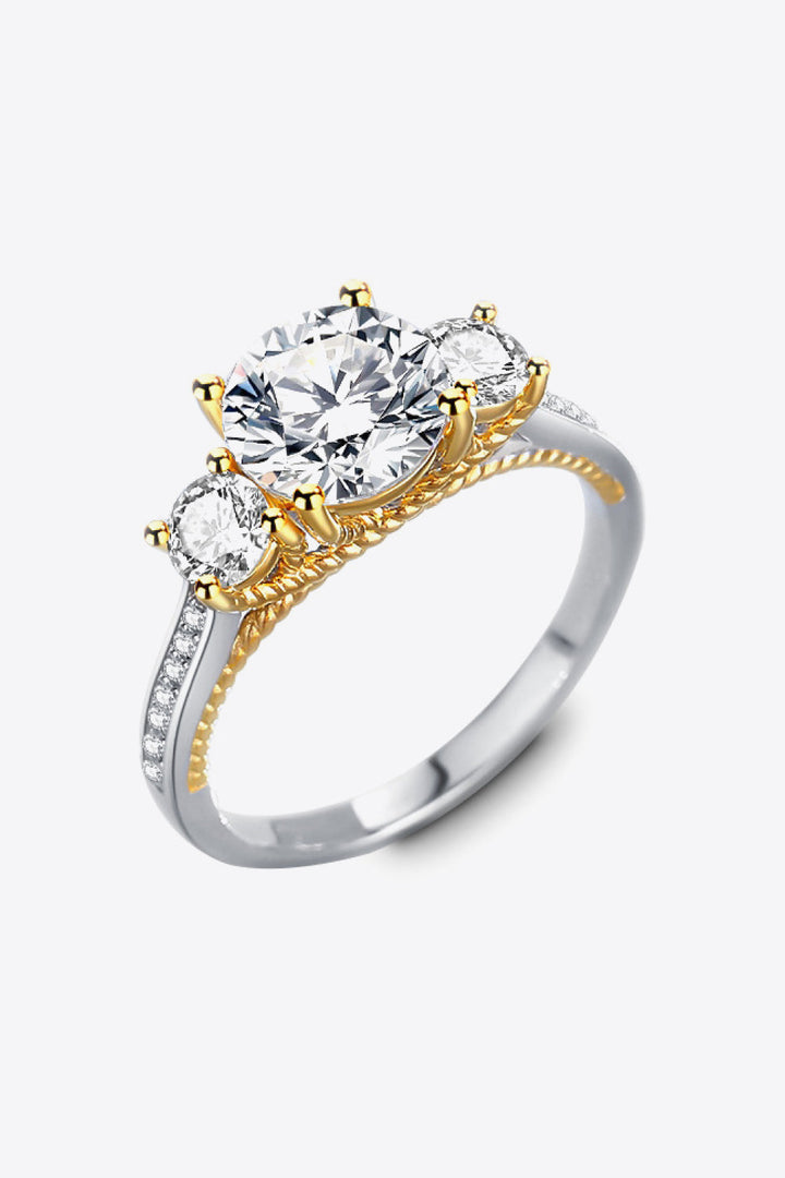 2 Carat Moissanite Contrast Ring-Ever Joy