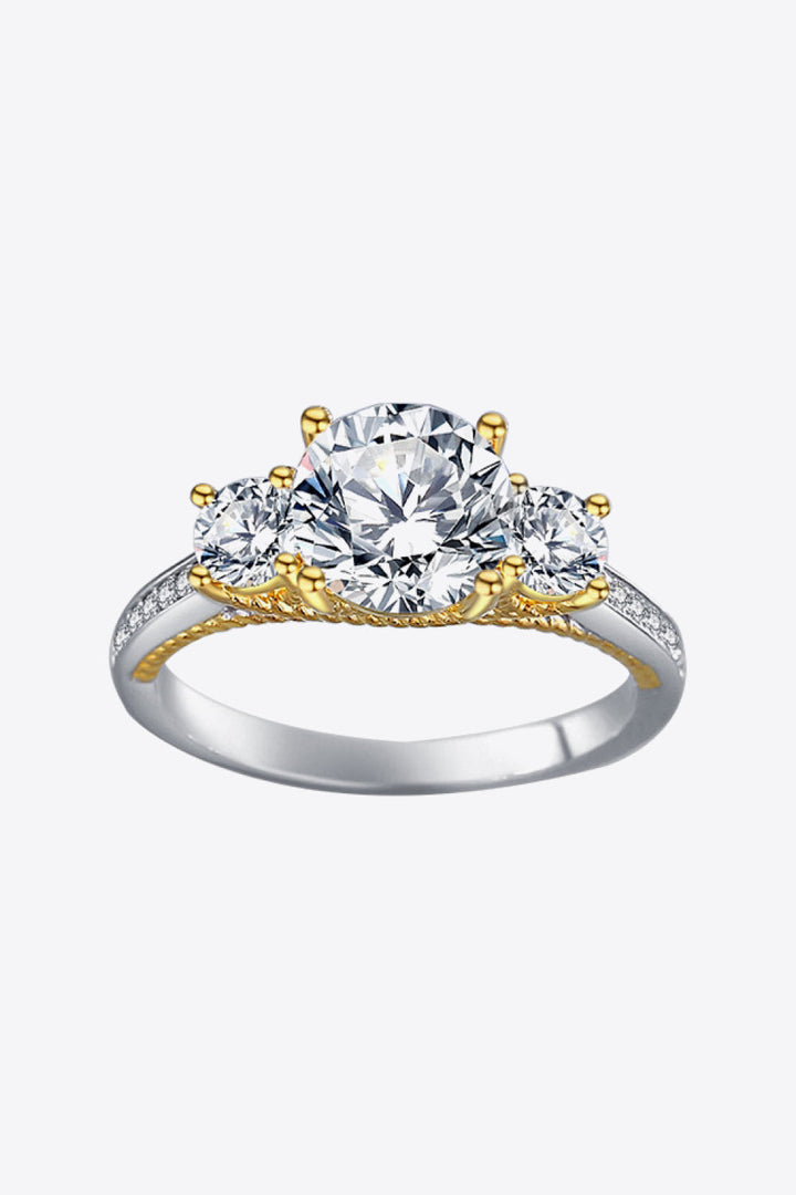 2 Carat Moissanite Contrast Ring-Ever Joy