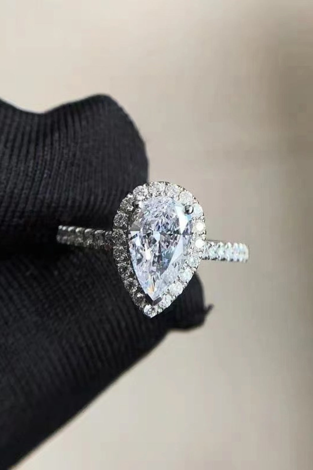 2 Carat Moissanite Teardrop Cluster Ring-Ever Joy