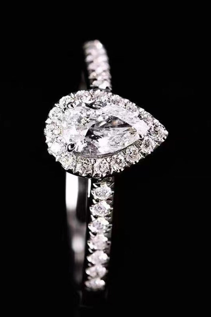 2 Carat Moissanite Teardrop Cluster Ring-Ever Joy