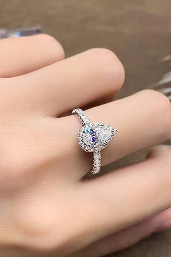 2 Carat Moissanite Teardrop Cluster Ring-Ever Joy