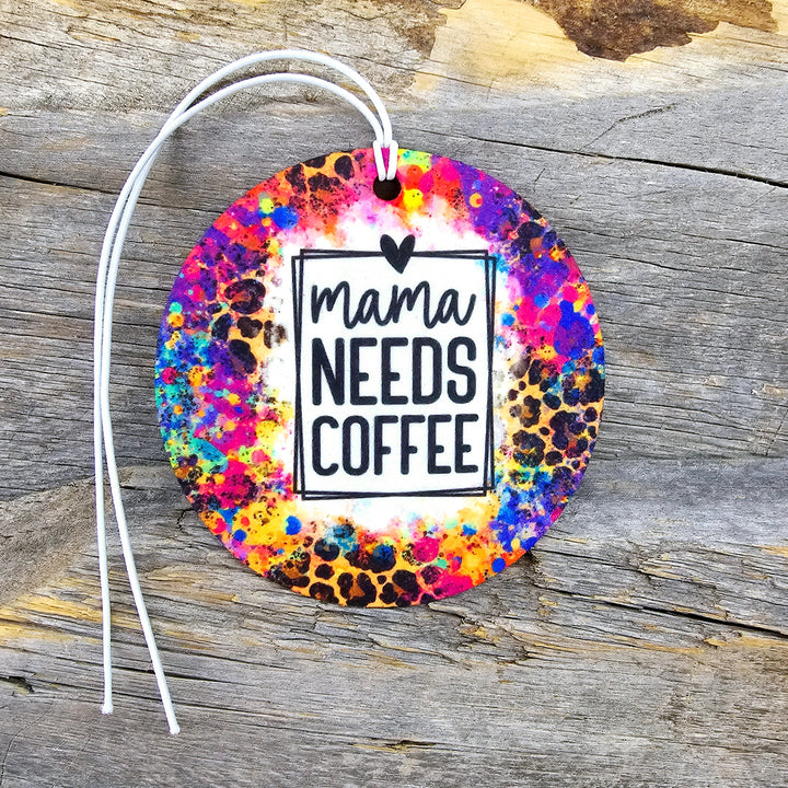 Mama Needs Coffee Re-Scentable Car Freshener