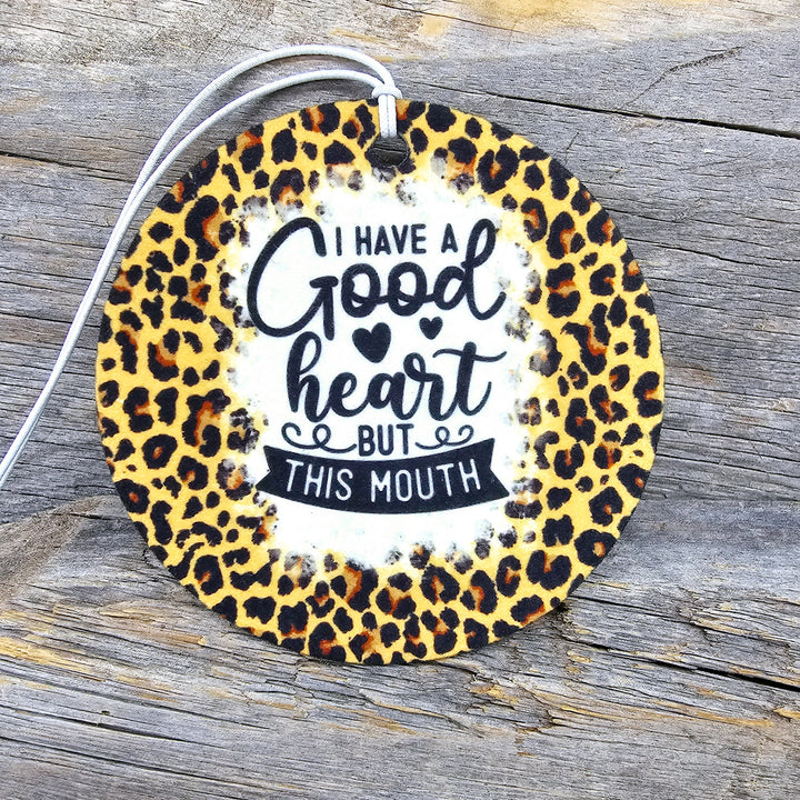 I Have A Good Heart But Re-Scentable Car Freshener