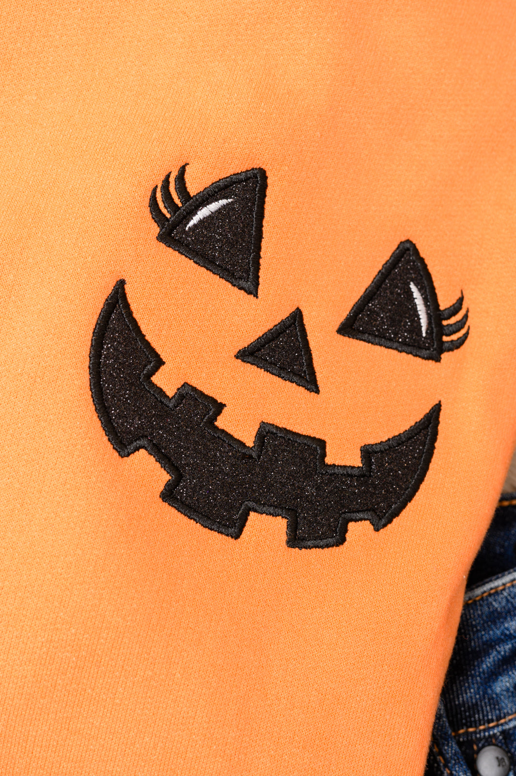 PREORDER: Embroidered Pumpkin Jack Applique Sweatshirt