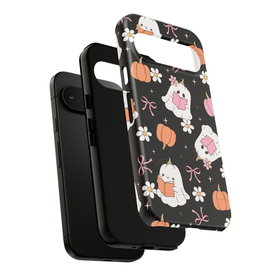 Cute Ghost Phone Case | Fall Aesthetic, Halloween Gift, Phone Accessories, Spooky Decor, Book Lover