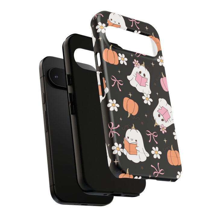 Cute Ghost Phone Case | Fall Aesthetic, Halloween Gift, Phone Accessories, Spooky Decor, Book Lover