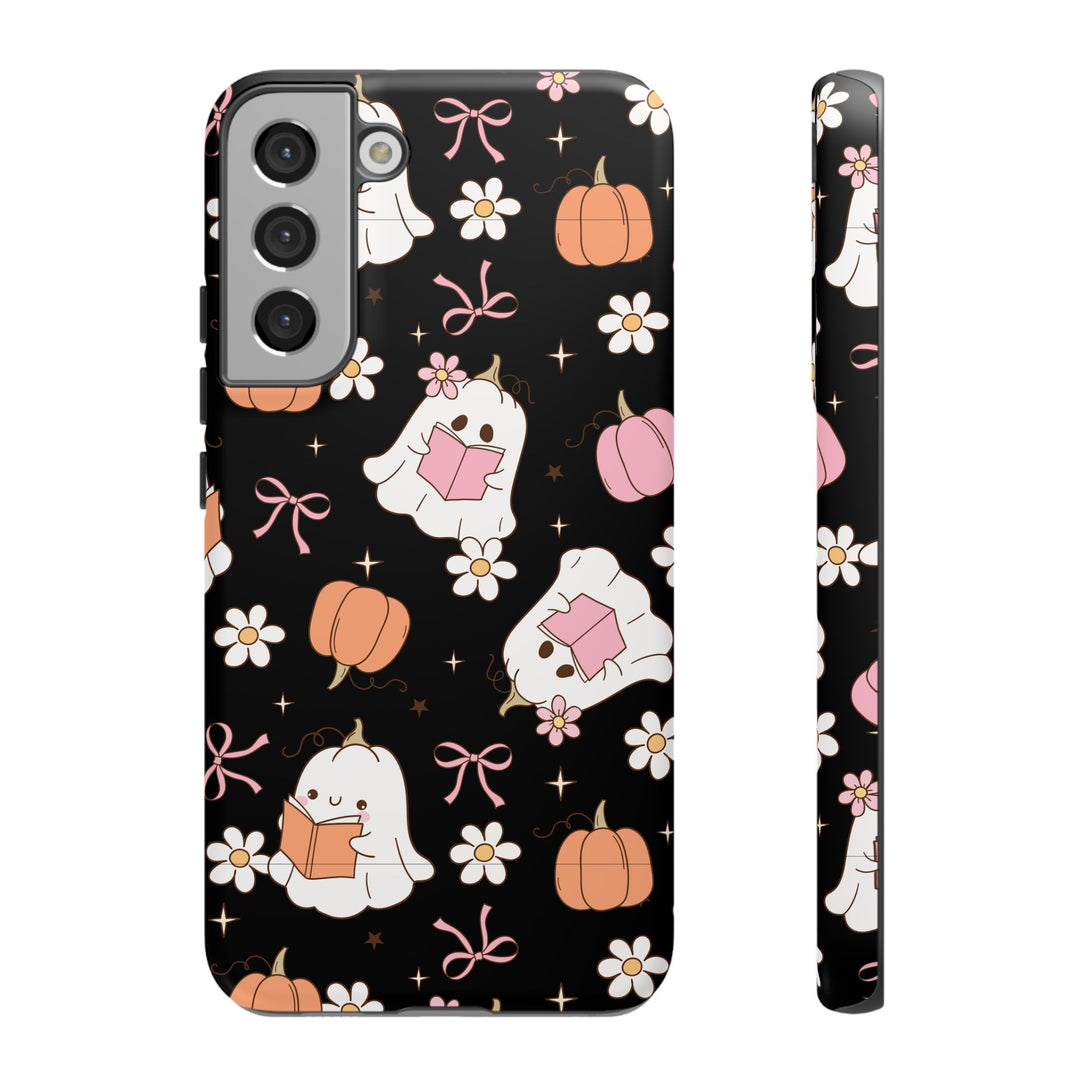 Cute Ghost Phone Case | Fall Aesthetic, Halloween Gift, Phone Accessories, Spooky Decor, Book Lover