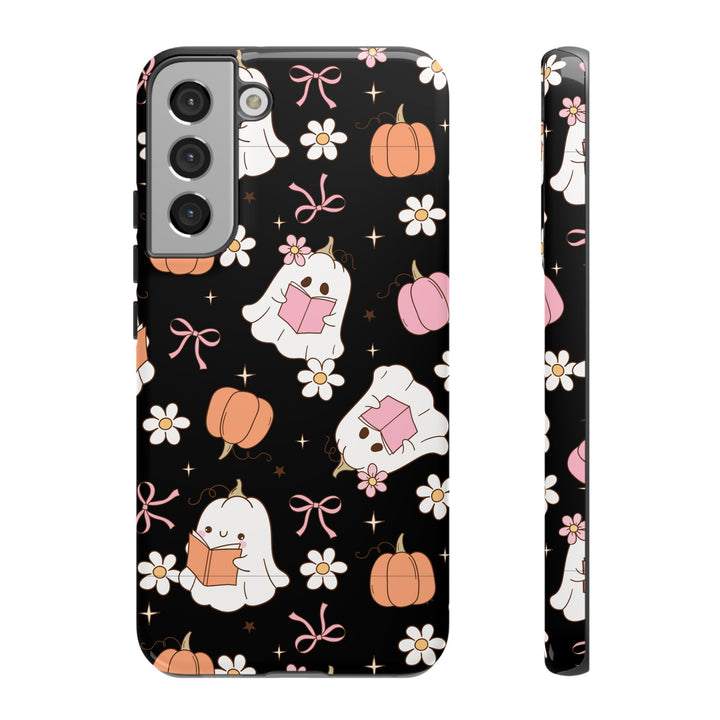 Cute Ghost Phone Case | Fall Aesthetic, Halloween Gift, Phone Accessories, Spooky Decor, Book Lover