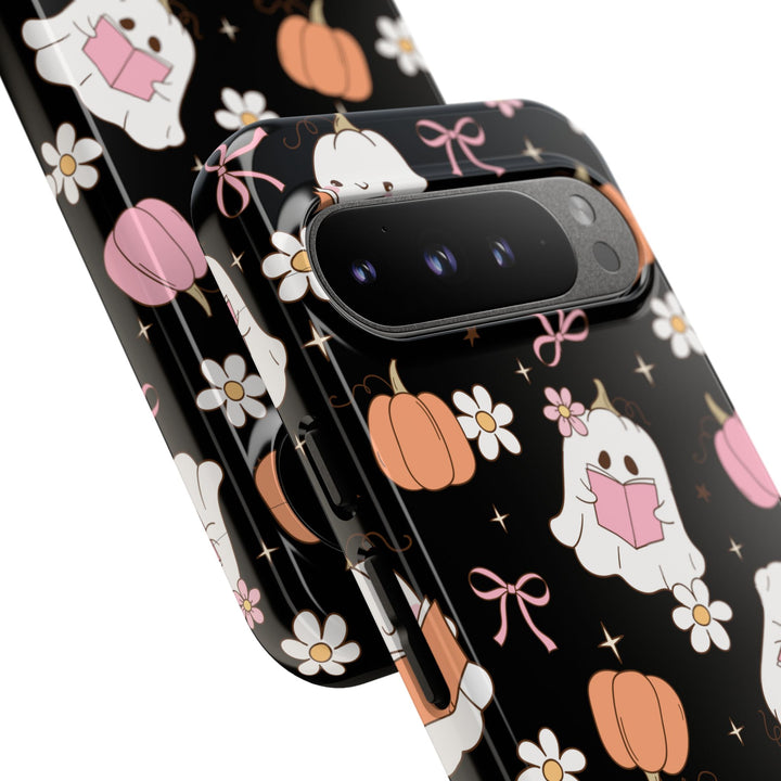 Cute Ghost Phone Case | Fall Aesthetic, Halloween Gift, Phone Accessories, Spooky Decor, Book Lover