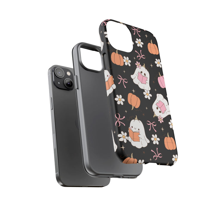 Cute Ghost Phone Case | Fall Aesthetic, Halloween Gift, Phone Accessories, Spooky Decor, Book Lover