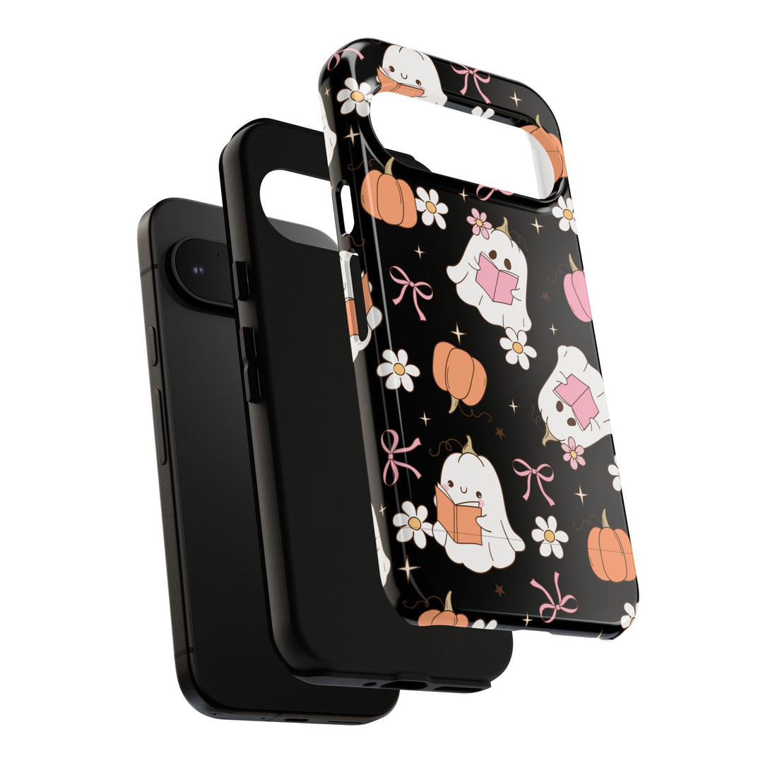 Cute Ghost Phone Case | Fall Aesthetic, Halloween Gift, Phone Accessories, Spooky Decor, Book Lover