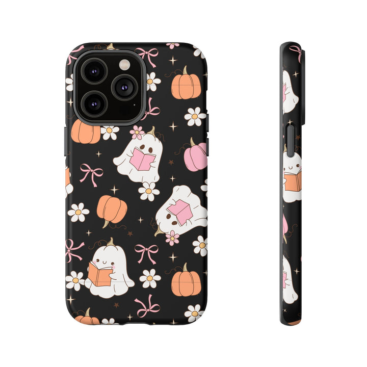 Cute Ghost Phone Case | Fall Aesthetic, Halloween Gift, Phone Accessories, Spooky Decor, Book Lover