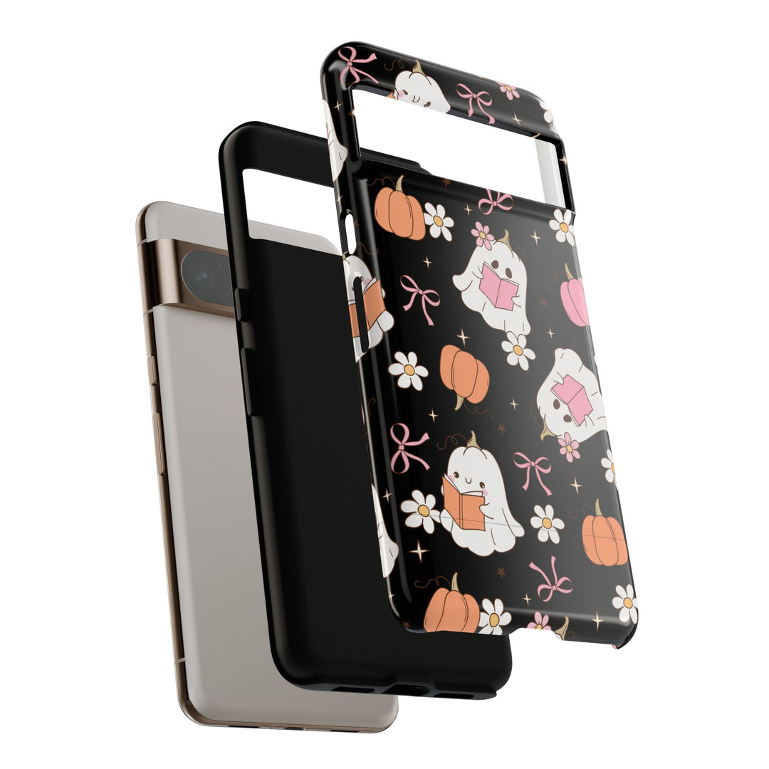 Cute Ghost Phone Case | Fall Aesthetic, Halloween Gift, Phone Accessories, Spooky Decor, Book Lover