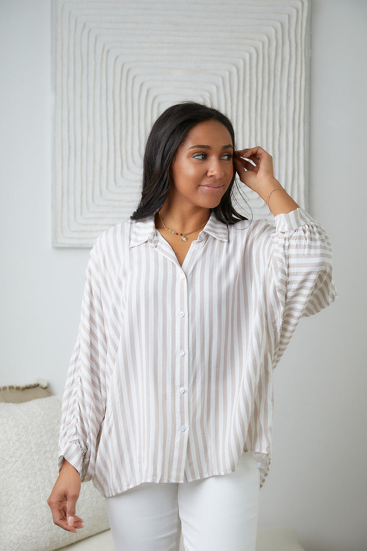 Womens - High Standards Striped Button Down