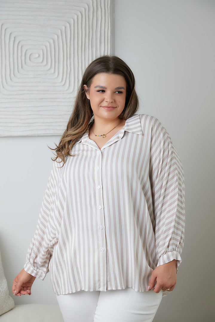 Womens - High Standards Striped Button Down