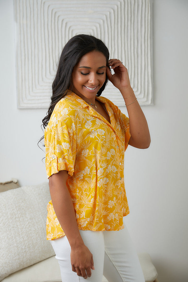 Womens - Clementine Floral Button Up Blouse