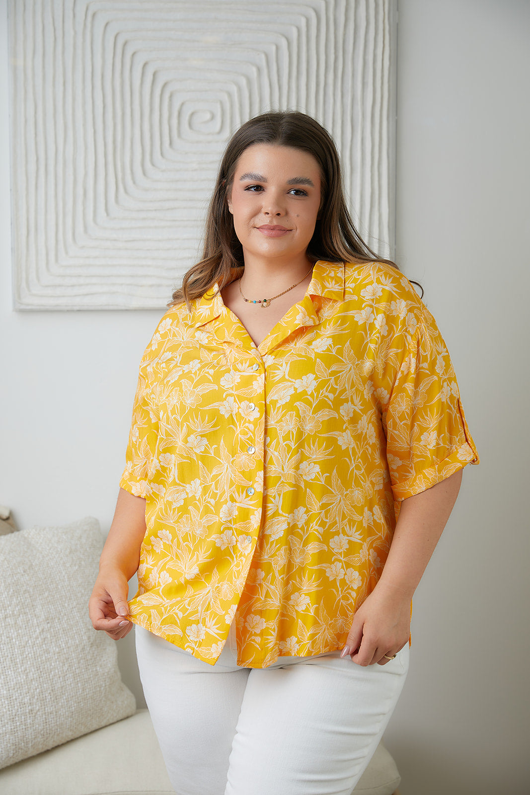 Womens - Clementine Floral Button Up Blouse