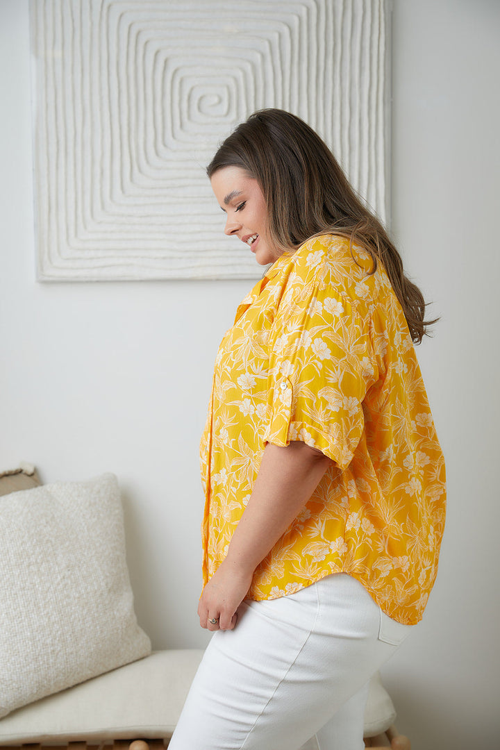 Womens - Clementine Floral Button Up Blouse