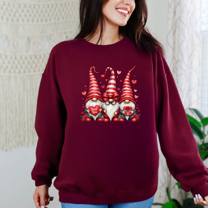 Womens - Valentine Gnome Graphic Sweatshirt