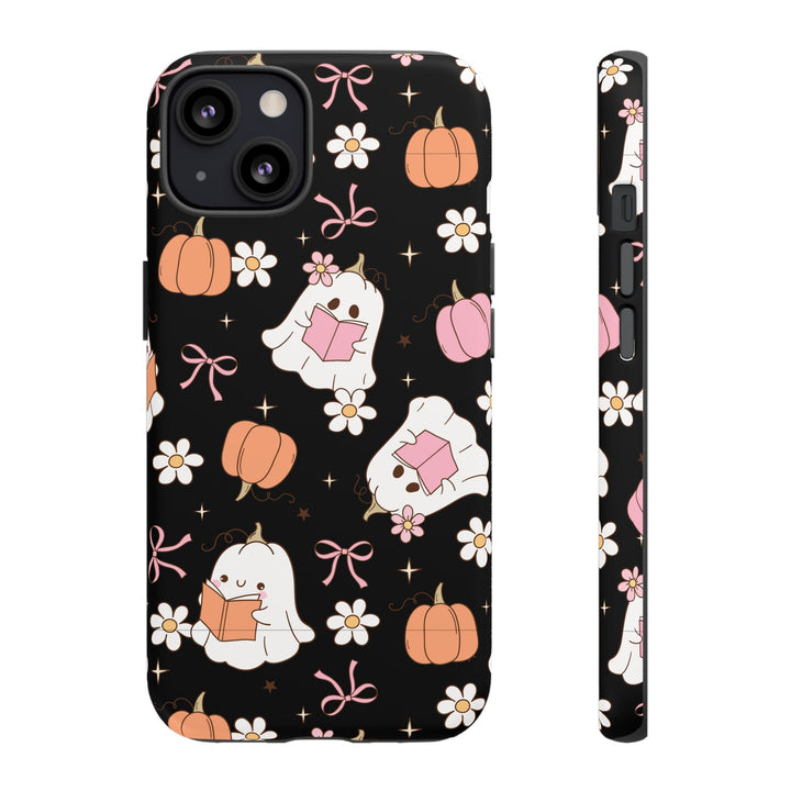 Cute Ghost Phone Case | Fall Aesthetic, Halloween Gift, Phone Accessories, Spooky Decor, Book Lover