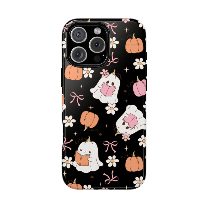 Cute Ghost Phone Case | Fall Aesthetic, Halloween Gift, Phone Accessories, Spooky Decor, Book Lover