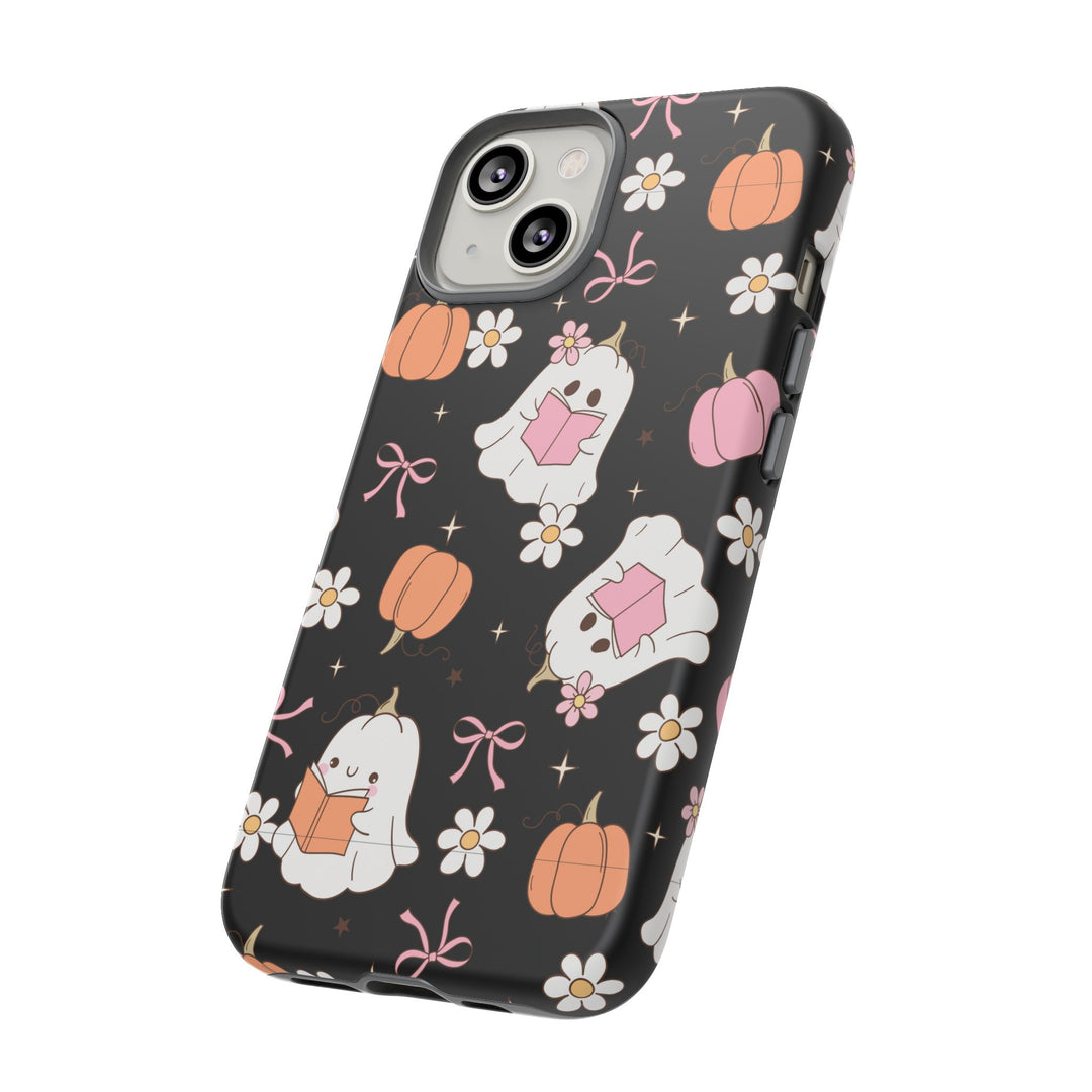 Cute Ghost Phone Case | Fall Aesthetic, Halloween Gift, Phone Accessories, Spooky Decor, Book Lover