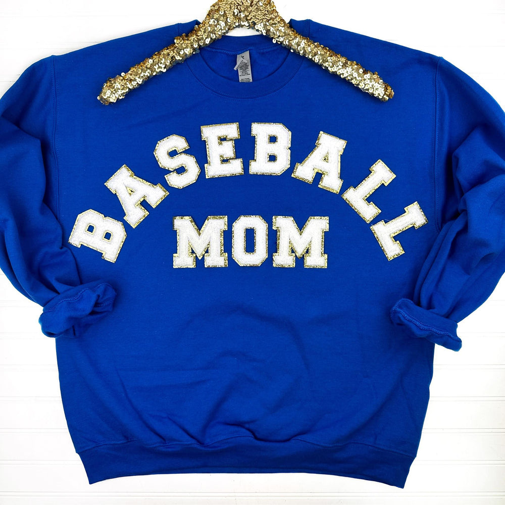 Womens - Baseball Mom Chenille Patch Sweatshirt