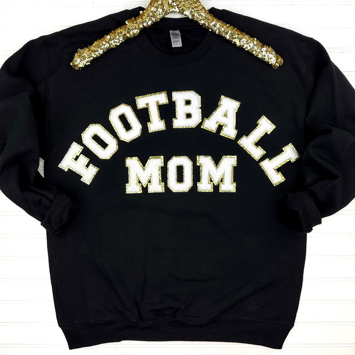 Womens - Football Mom Chenille Patch Sweatshirt