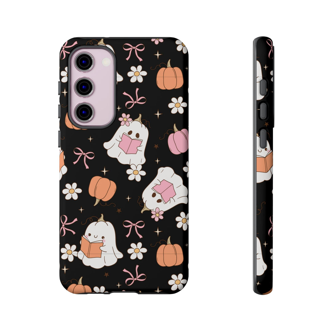 Cute Ghost Phone Case | Fall Aesthetic, Halloween Gift, Phone Accessories, Spooky Decor, Book Lover