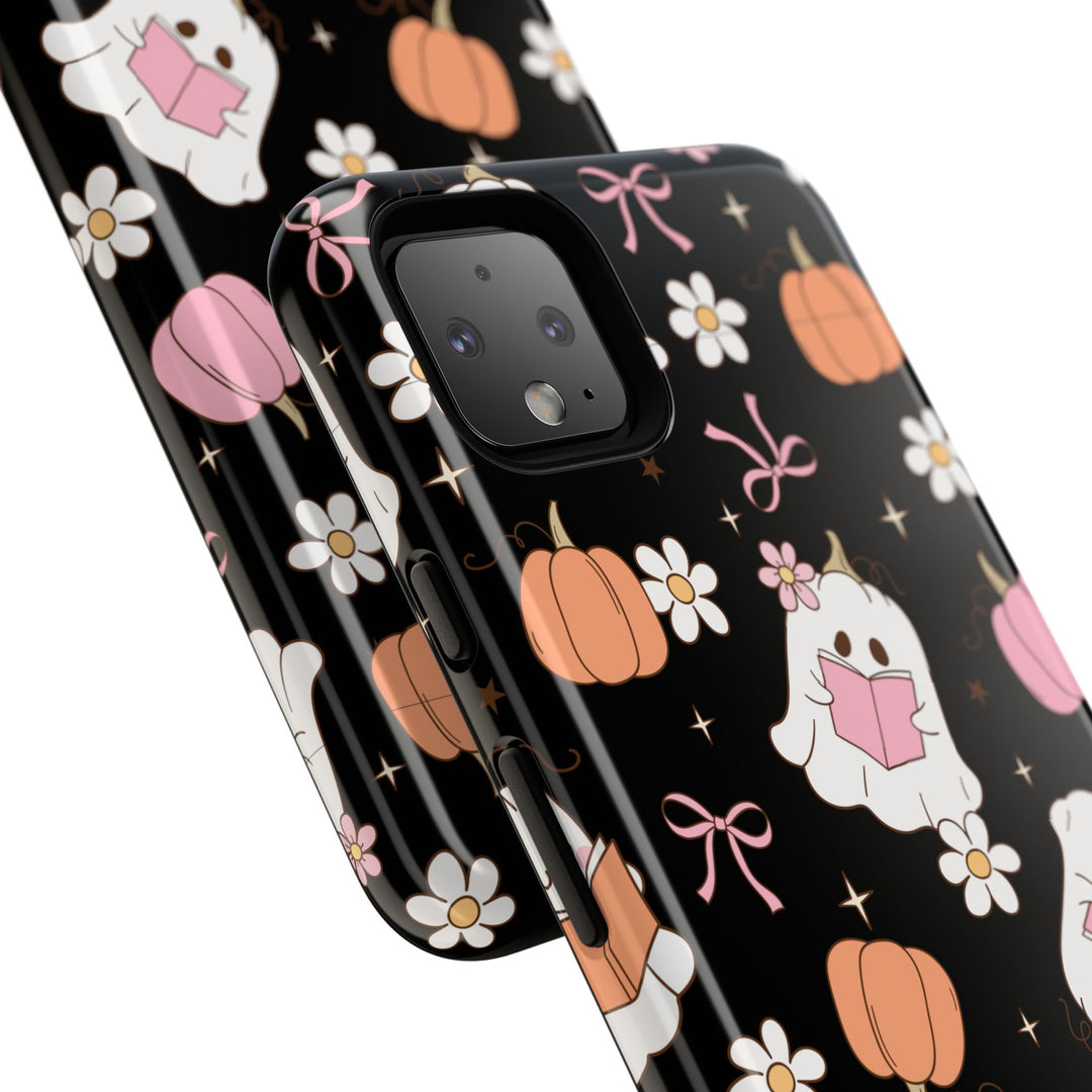Cute Ghost Phone Case | Fall Aesthetic, Halloween Gift, Phone Accessories, Spooky Decor, Book Lover