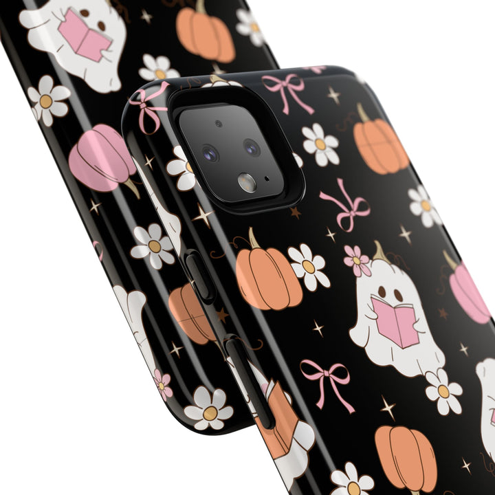 Cute Ghost Phone Case | Fall Aesthetic, Halloween Gift, Phone Accessories, Spooky Decor, Book Lover