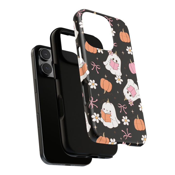 Cute Ghost Phone Case | Fall Aesthetic, Halloween Gift, Phone Accessories, Spooky Decor, Book Lover