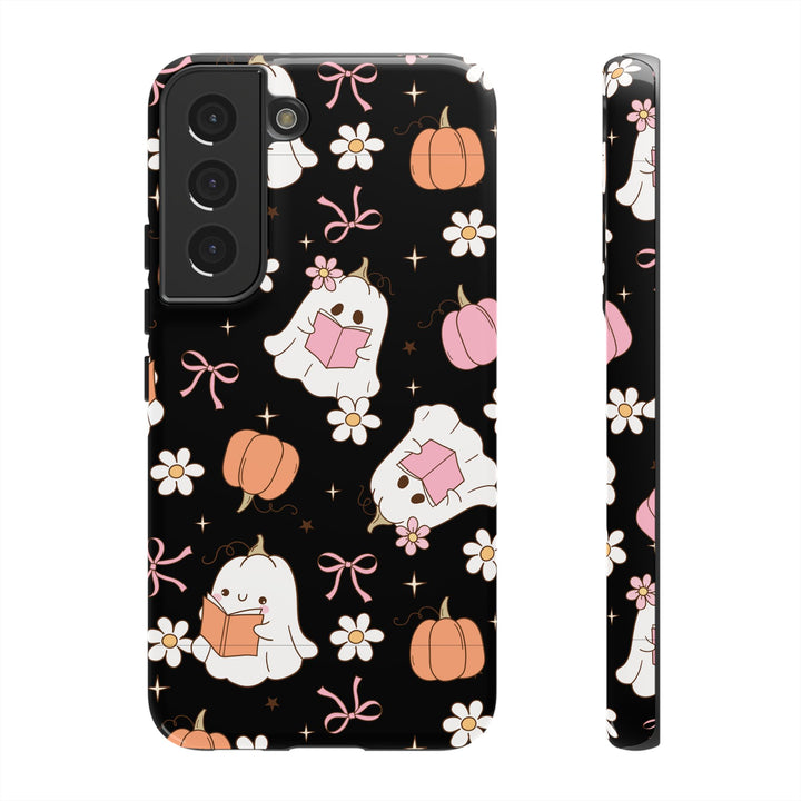 Cute Ghost Phone Case | Fall Aesthetic, Halloween Gift, Phone Accessories, Spooky Decor, Book Lover