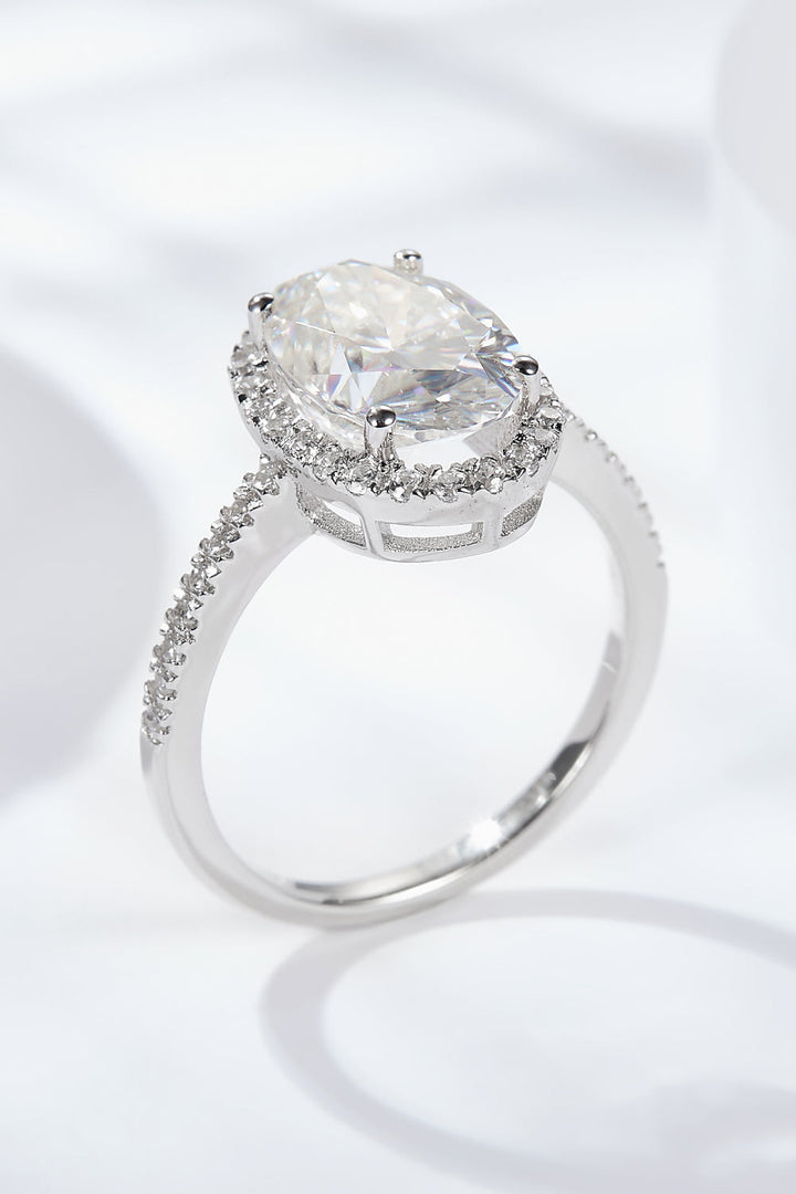 4.5 Carat Moissanite Halo Ring-Ever Joy