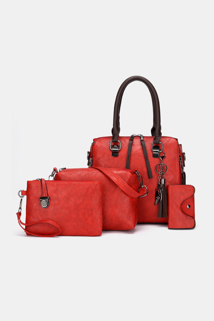 4-Piece PU Leather Bag Set-Ever Joy